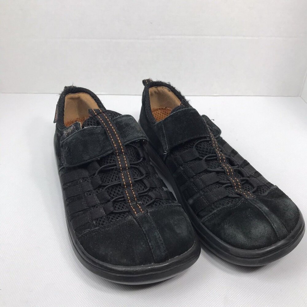 Rocket Dog Leather Black Soft Casual C241 sz 6.5 Loafers Slip On Comfy Shoes